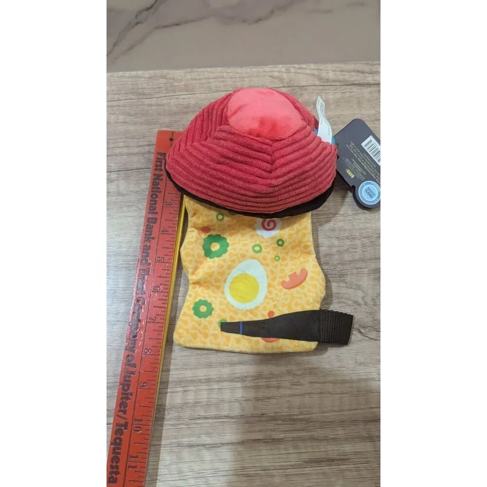 Bark‎ Box Plush Ramen-Themed Dog Toy With Crinkle & Squeaker size L  new